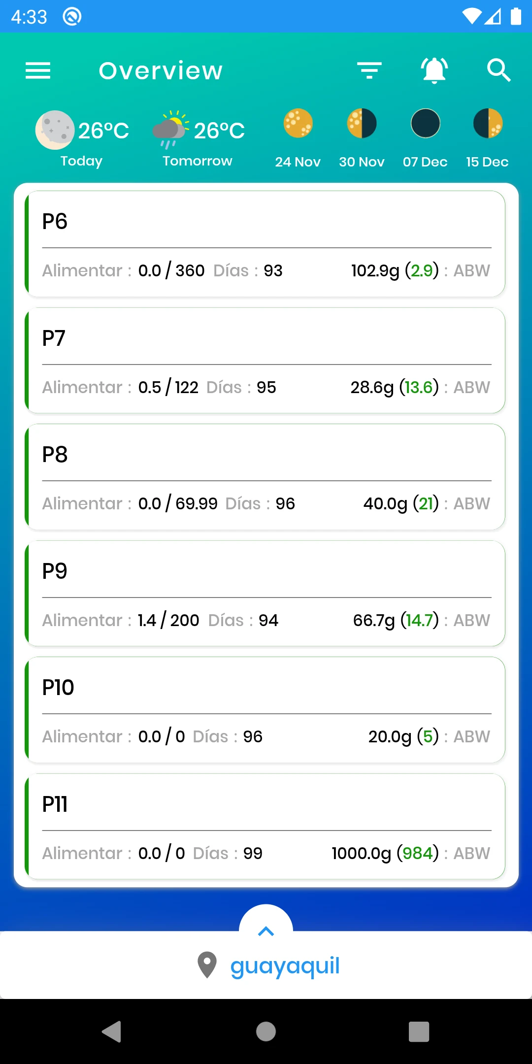 PondLogs V2 screenshot