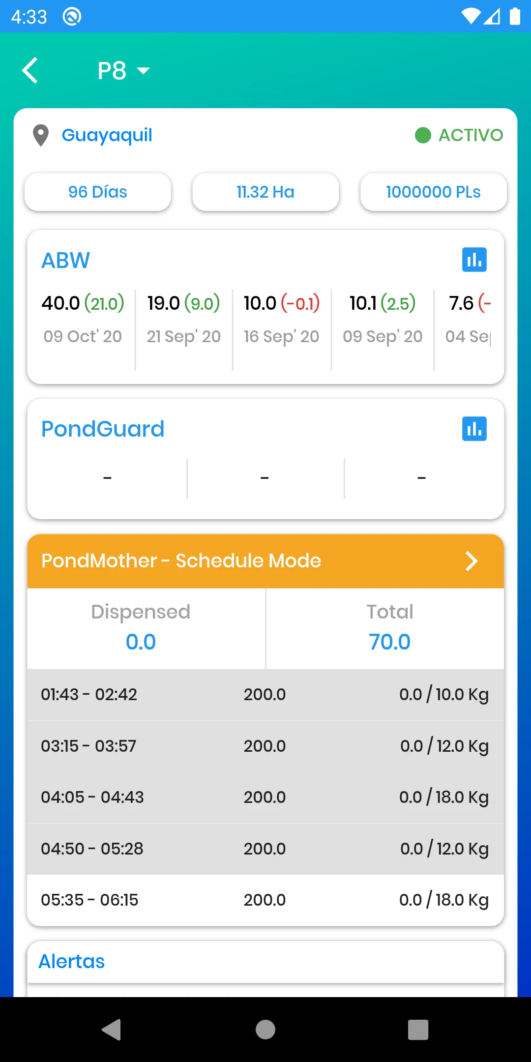 PondLogs V2 screenshot